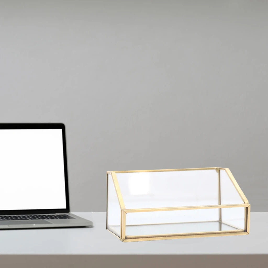 Desk Shelf Box Storage Display Stand Acrylic Plastic Clear Desktop Business Card Holder Organizers Case for Home Office