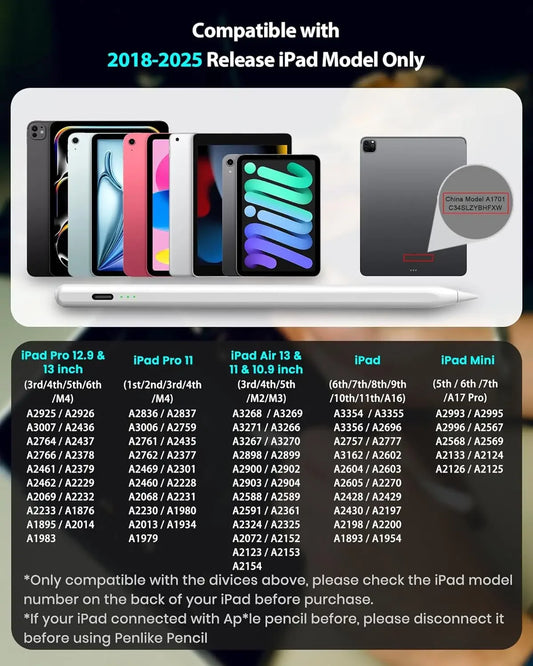 Phone Pad Drawing Pen Portable Capacitive Pen 2 * Replacement Head For iOS/Android/Windows iPad Air 3/4/5 Pro M5 Mini Smart Pens