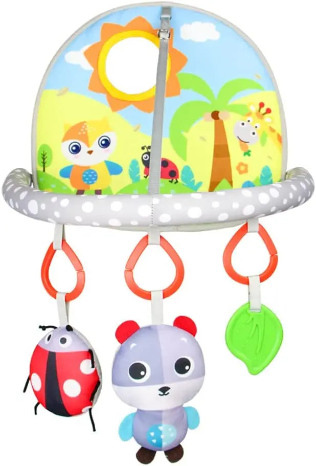 Baby Car Seat Toys for Babies 0 12 Months Kick Play Activity Center Spiral Plush Hanging Toys for Car Seat Stroller Crib Rattle