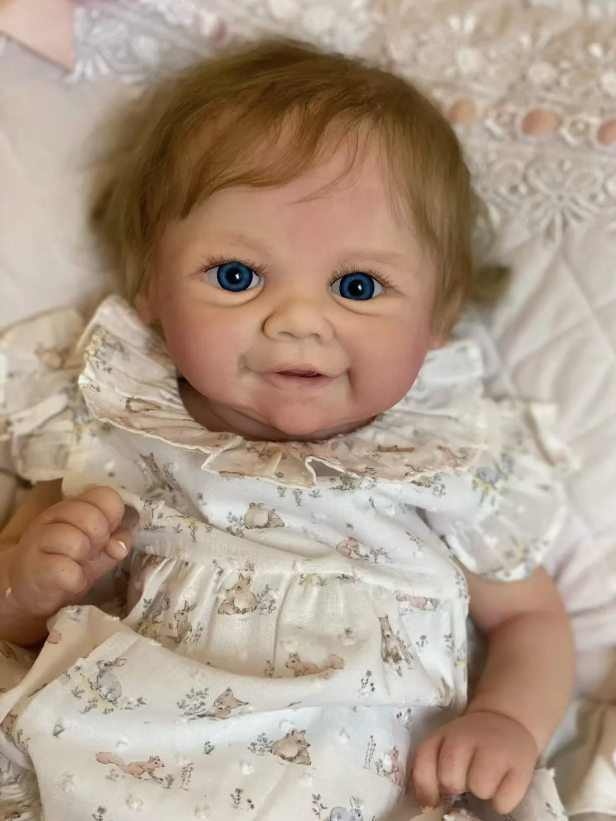 18Inch Vivienne Bebê Can Open Mouth Reborn Baby Doll Painted Full Body Silicone Newborn Dolls For Gift Corpo De Silicone Inteiro