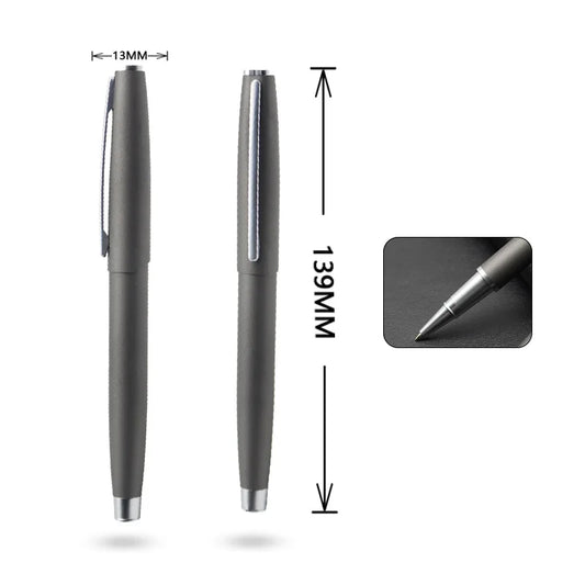 Business Black Matte Signature Pen Metal Ballpoint Pen Gel Pen Gift Pen No Ink Exposure Smoother and More Durable