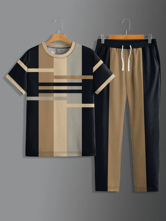 2025 Summer Fashion New Men's Set Sporty casual retro cool Breathable sweat-absorbing and moisture-wicking two-piece set
