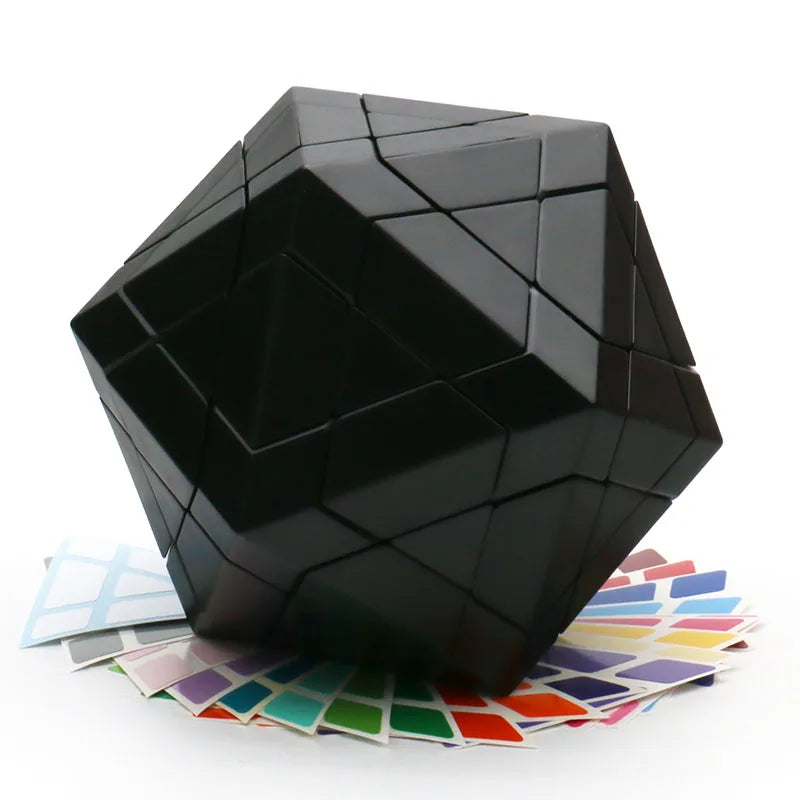 Galaxy Puzzle Icosaminx Icosahedron Megaminx Strange-Shape Magic Cube Twisty Black Original Plastic Transparent Ice Purple Toy