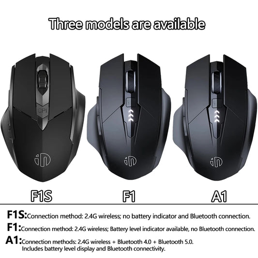 INPHIC F1S/F1/A1 2.4G Wireless Mouse 500mAh Ergonomic Rechargeable Silent Mouse Office Home Laptop Desktop Computer Universal