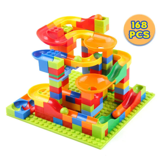 Children's slide small block block assembly particles DIY educational toy gift