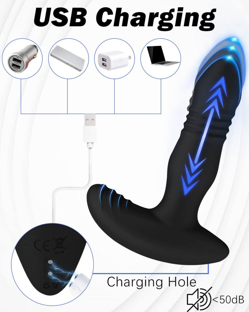 Butt Plug Male And Female Masturbation Retractable Vibrator Fun