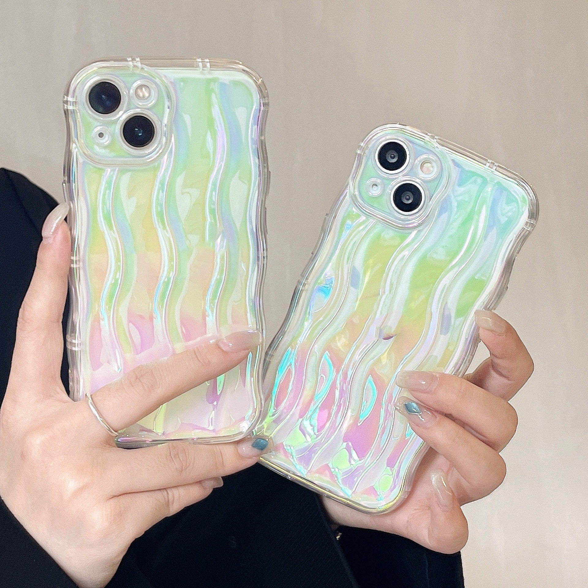 Laser Color Plated Wave Pattern Phone Case