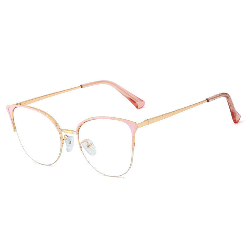Women's Fashion Half Frame Blue Light Blocking Glasses