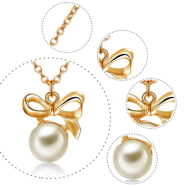 Creative Alloy Necklace Earrings Bridal Jewelry Set