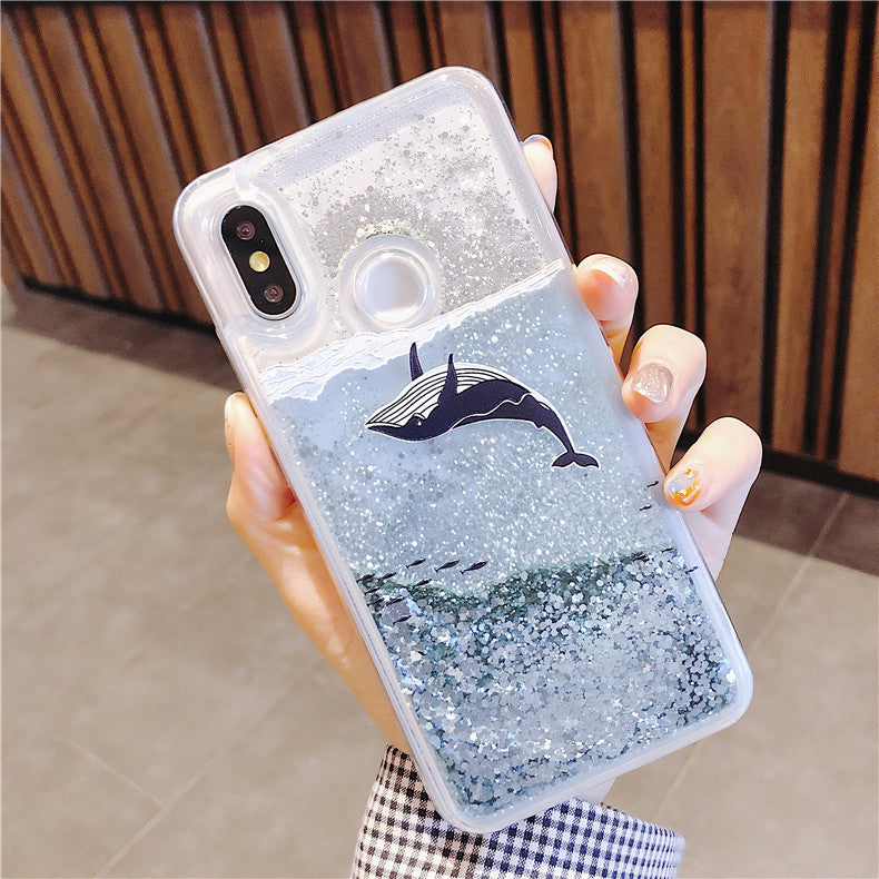 Painted Quicksand Liquid Mobile Phone Case