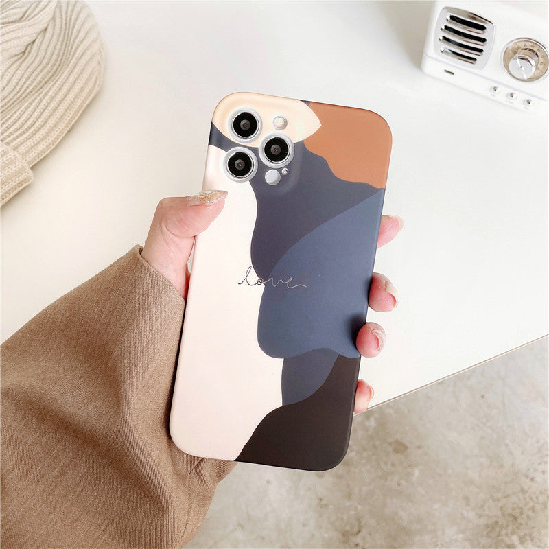 New Morandi Color Matching Frosted Mobile Phone Case