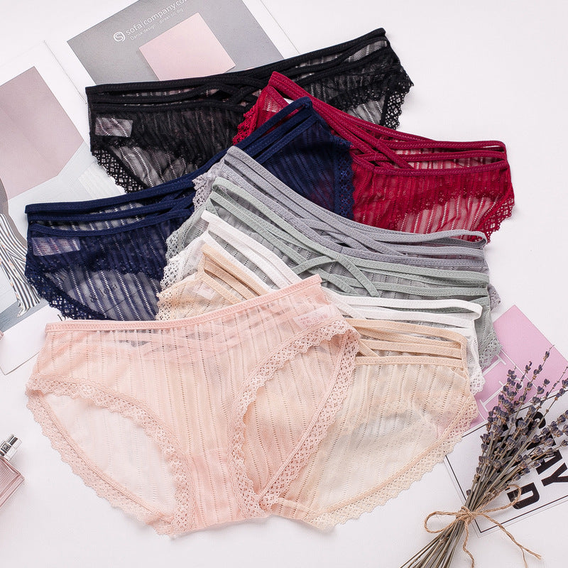 Lace Low Waist Light Perspective Men's And Women's Shorts