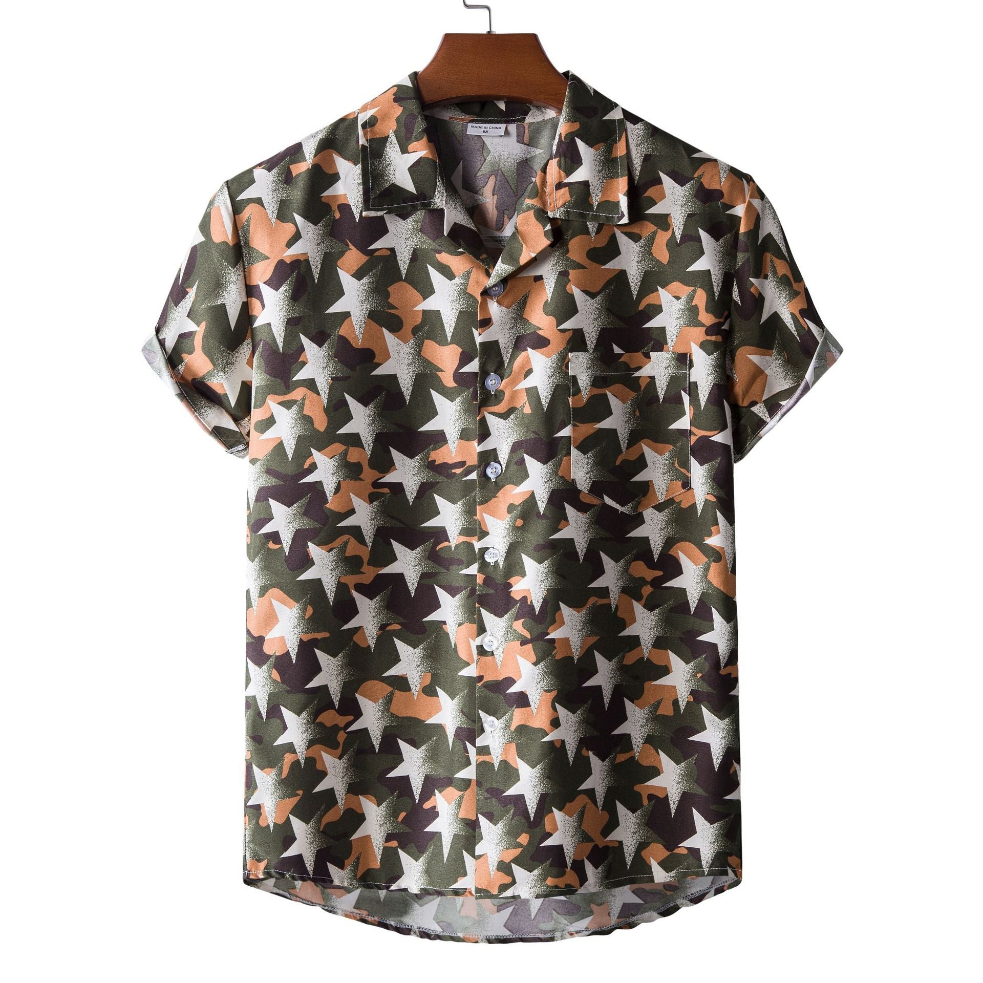 Printed Short-sleeved Shirt For Men