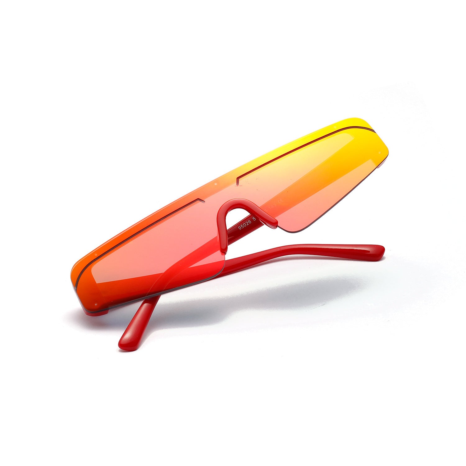 Rimless women's sunglasses with powder film