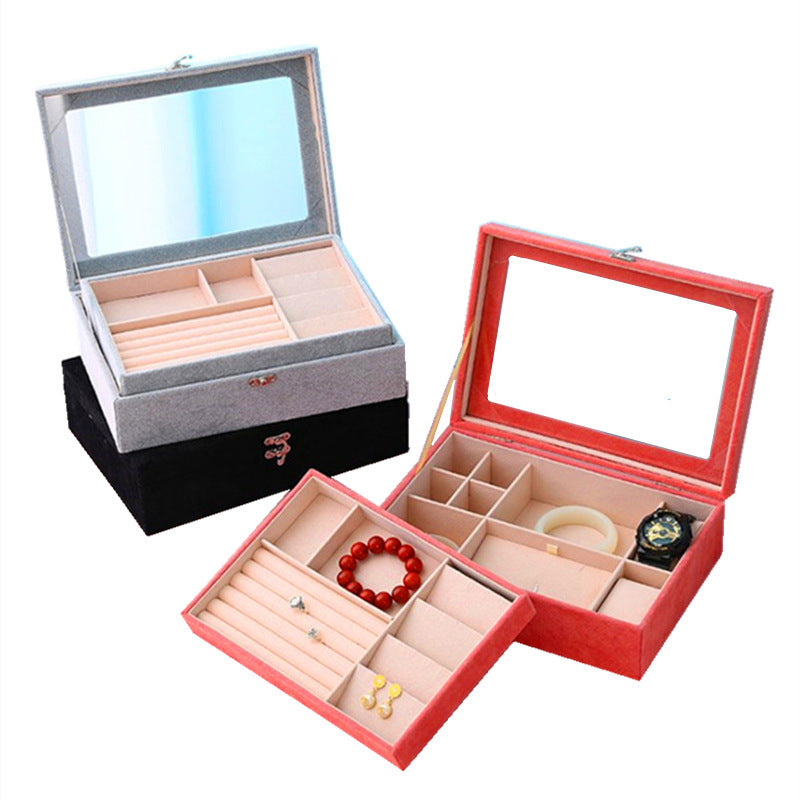Ice Flower Velvet Jewellery Window Storage All Kinds Of Jjewelry Jewelry Box