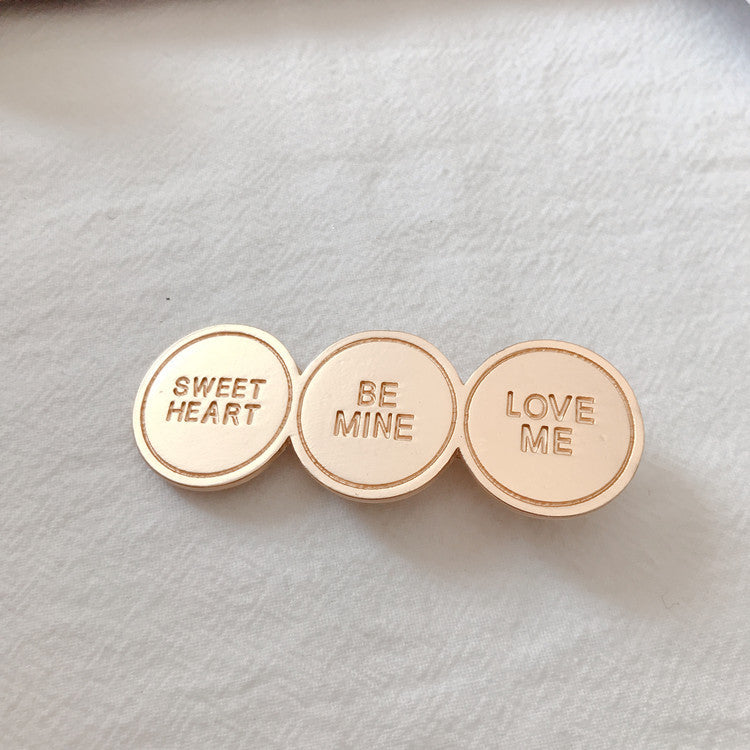 Letter clip hair accessories