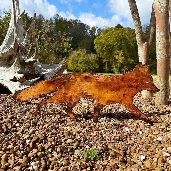 Fox Iron Outdoor Plug-in Decoration