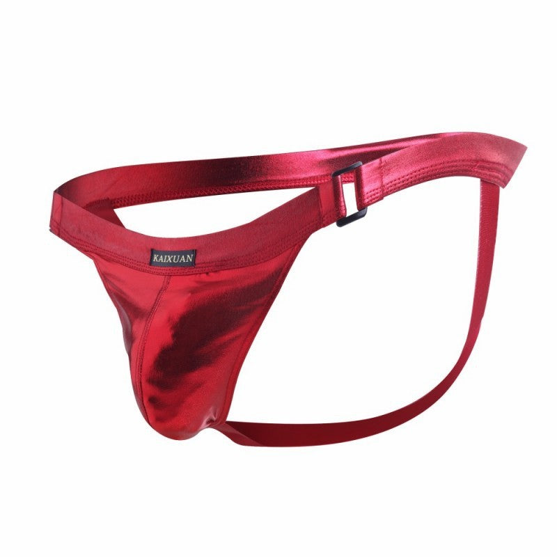 Men's Faux Leather Thong