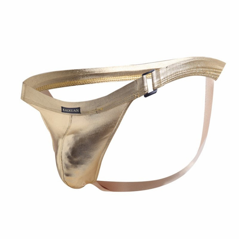 Men's Faux Leather Thong