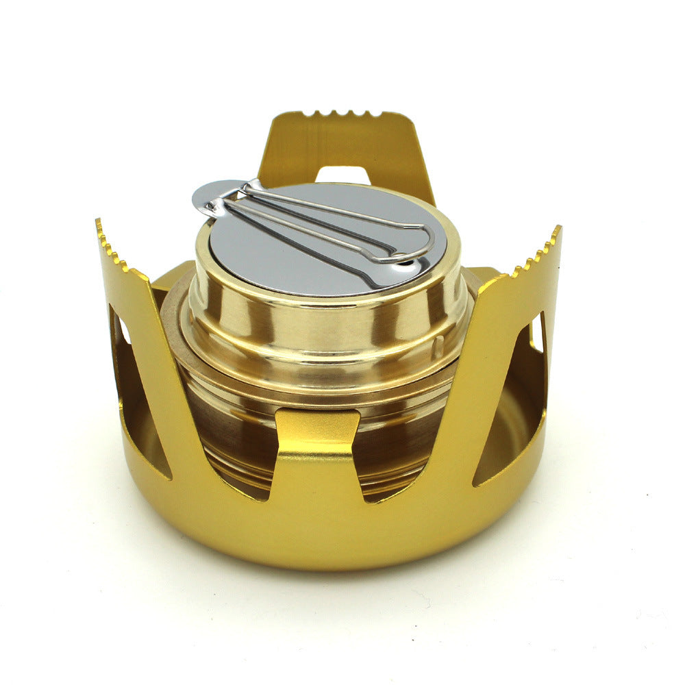 Portable Windproof Mini Hot Pot Cookware Liquid Alcohol Tea Stove