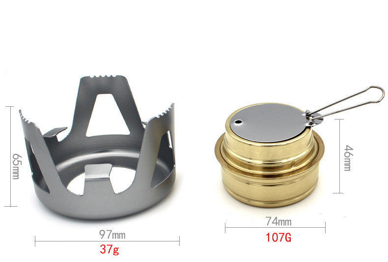 Portable Windproof Mini Hot Pot Cookware Liquid Alcohol Tea Stove
