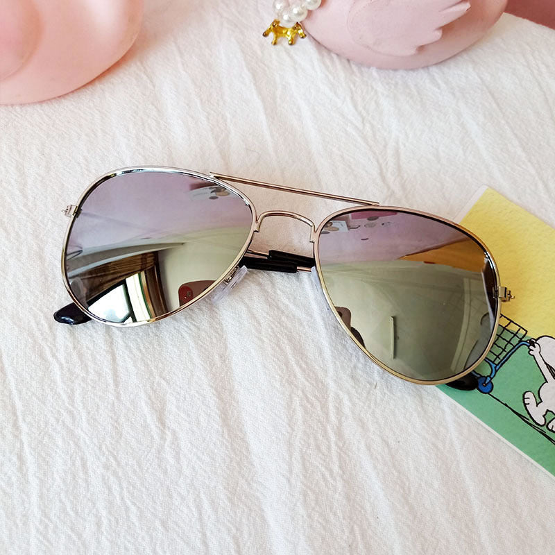 Children's Colorful Reflective Aviator Sunglasses