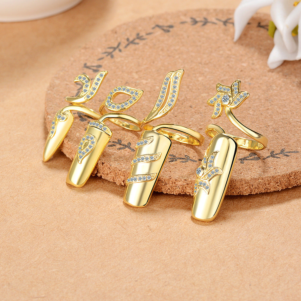 All-match Diamond-studded Nail Set Jewelry