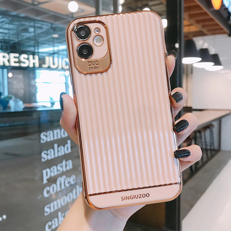 Compatible with Apple, Electroplating Suitcase IPhone Soft Shell For Men And Women