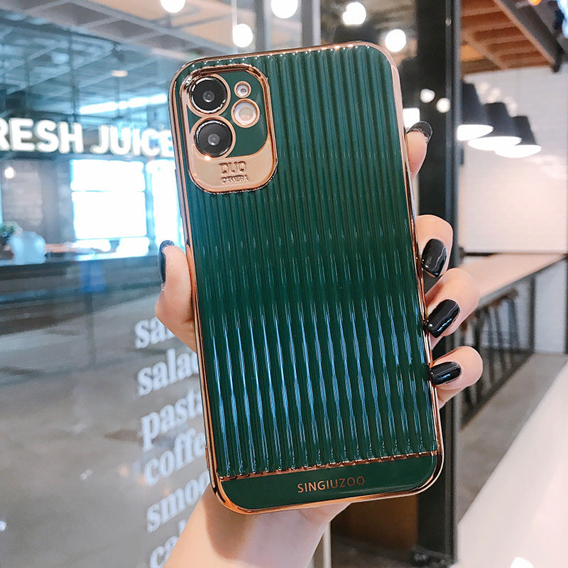 Compatible with Apple, Electroplating Suitcase IPhone Soft Shell For Men And Women