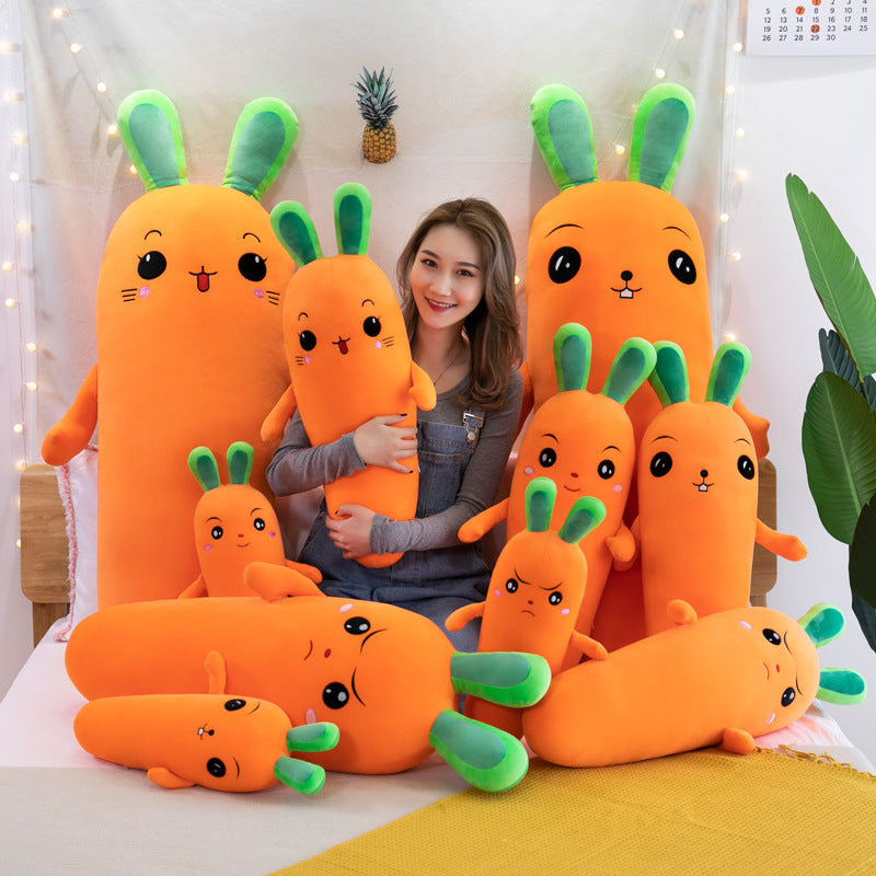 Cartoon Plant Smile Carrot Plush Toy Simulation Vegetable Carrot Pillow Dolls Stuffed Soft Toys For