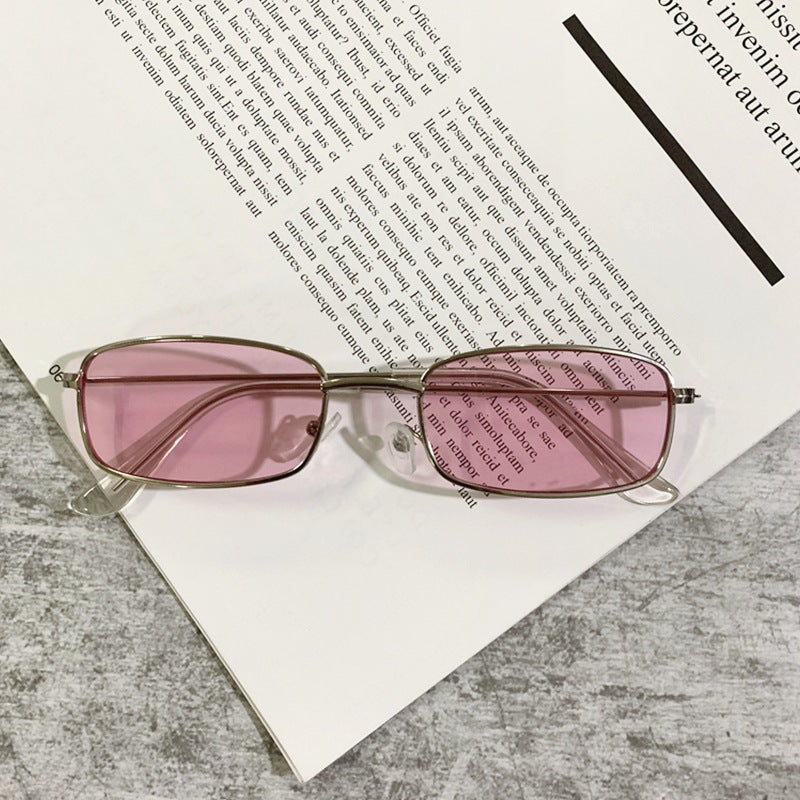 Small Square Metal Retro Sunglasses
