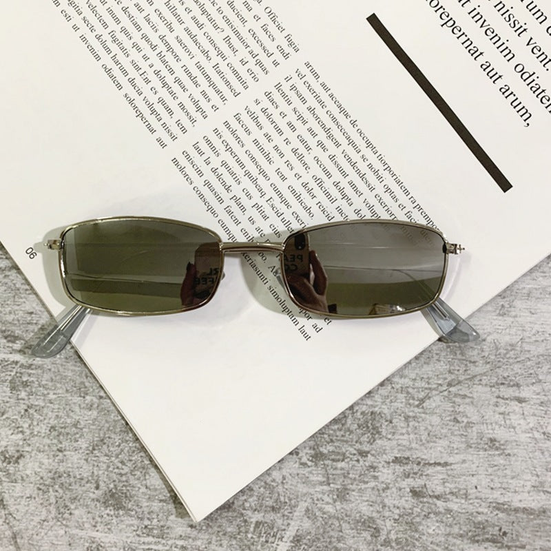 Small Square Metal Retro Sunglasses