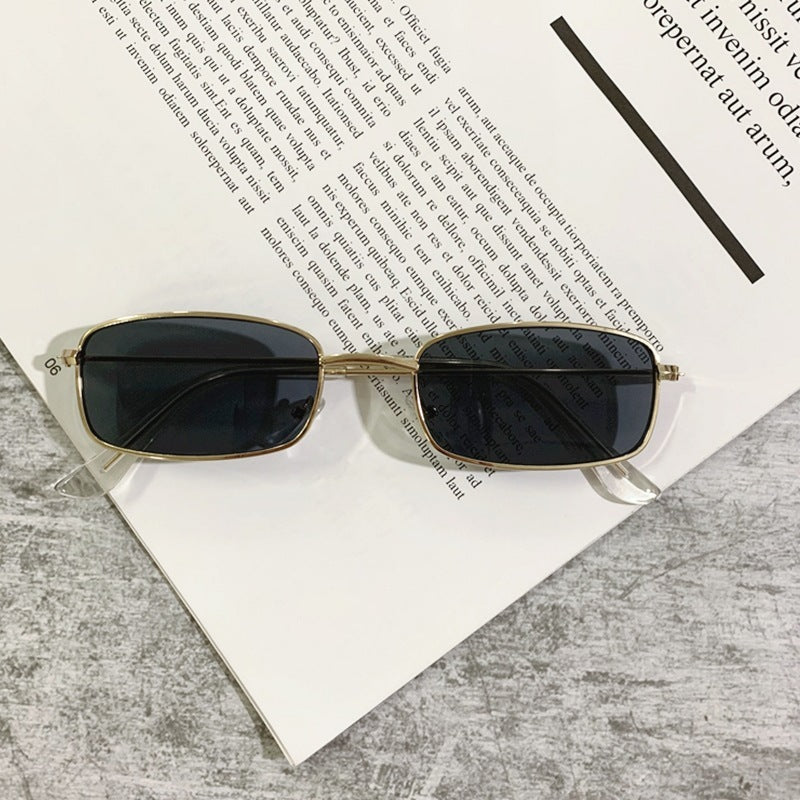 Small Square Metal Retro Sunglasses