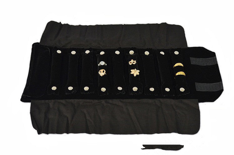Ring Earrings Necklace Set Jewelry Roll Pack Jewelry Storage Bag Portable