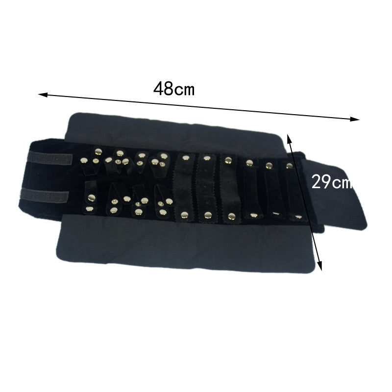 Ring Earrings Necklace Set Jewelry Roll Pack Jewelry Storage Bag Portable