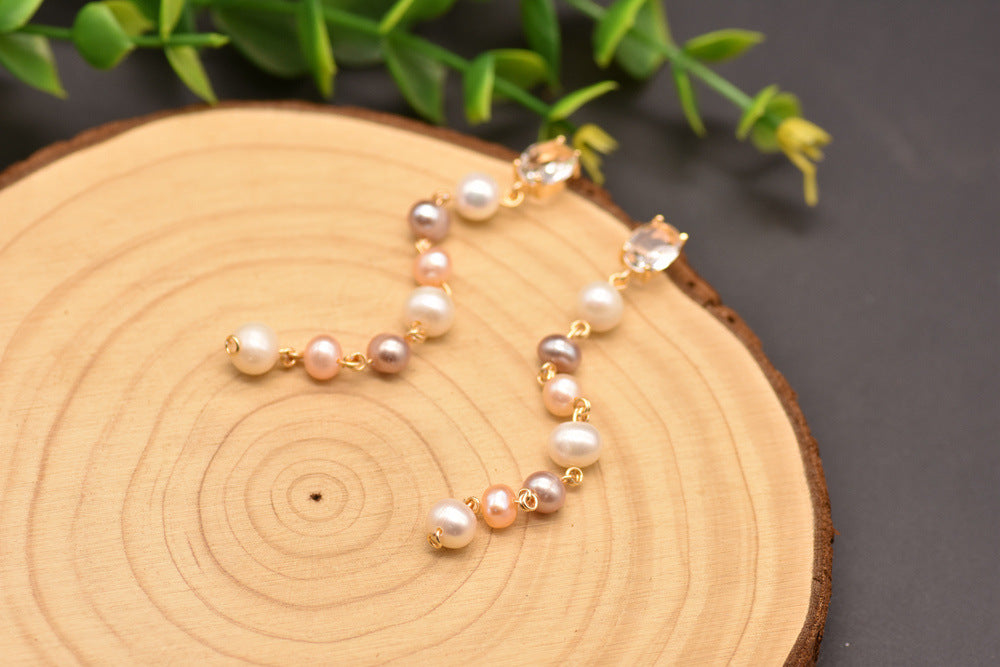 GLSEEVO High Quality Water Pearl Long Minimalist Earrings For Women Girl Birthday Party Original Design Jewellery GE0839