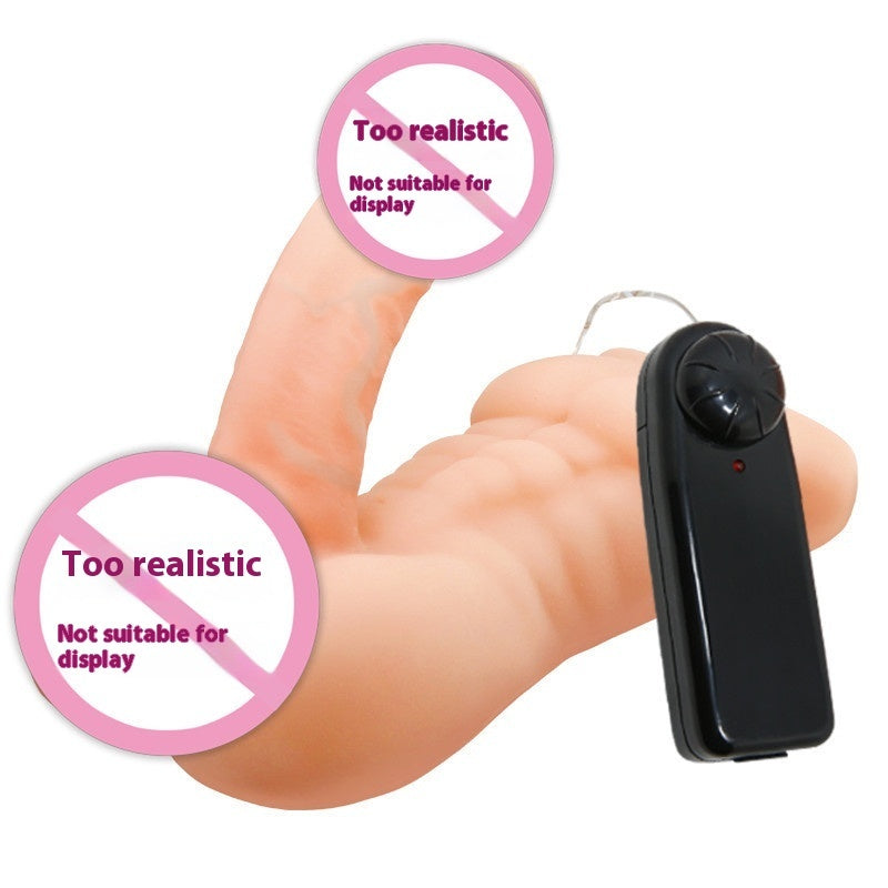 Muscle Fierce Man Simulation Soft Rubber Female Toy Sitting Gun