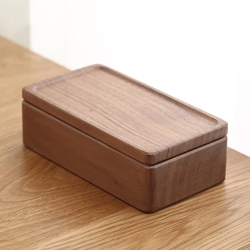 Luxury Magnetic Wooden Small Jewelry Box Storage Organizer Travel Wood Velvet Necklace Earring Ring Jewellery Case
