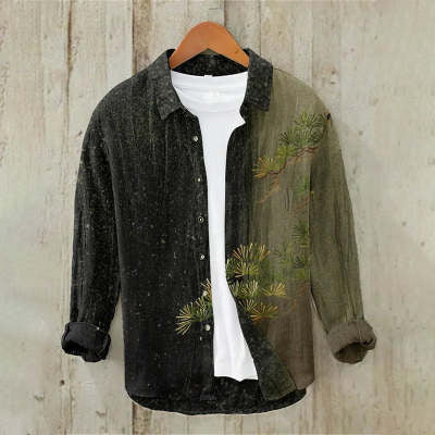 New Casual Printed Hawaiian Shirt Men