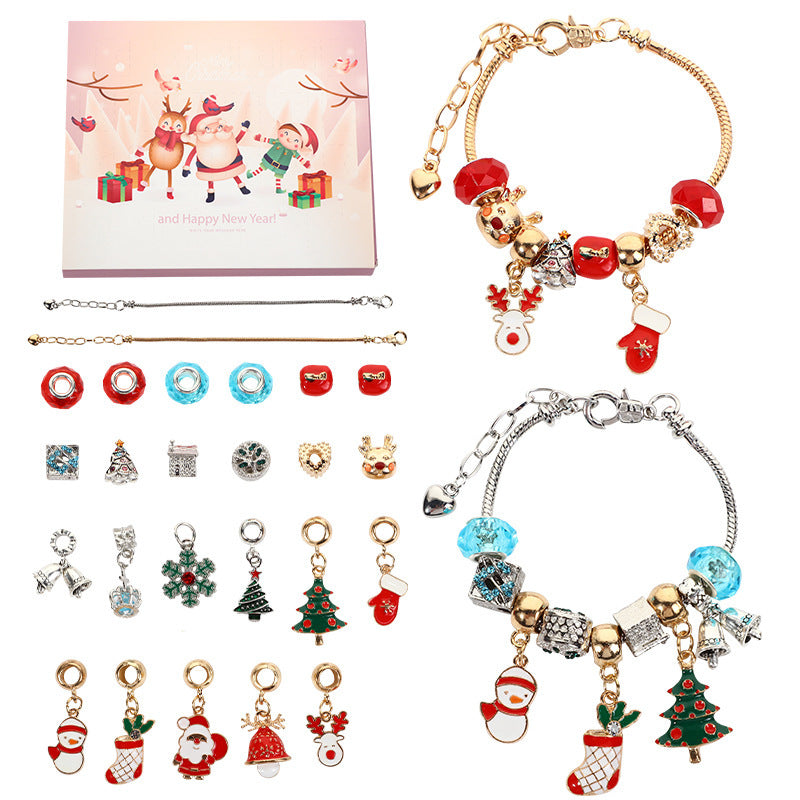 Christmas Bracelet Beads Gift Box Jewelry Set