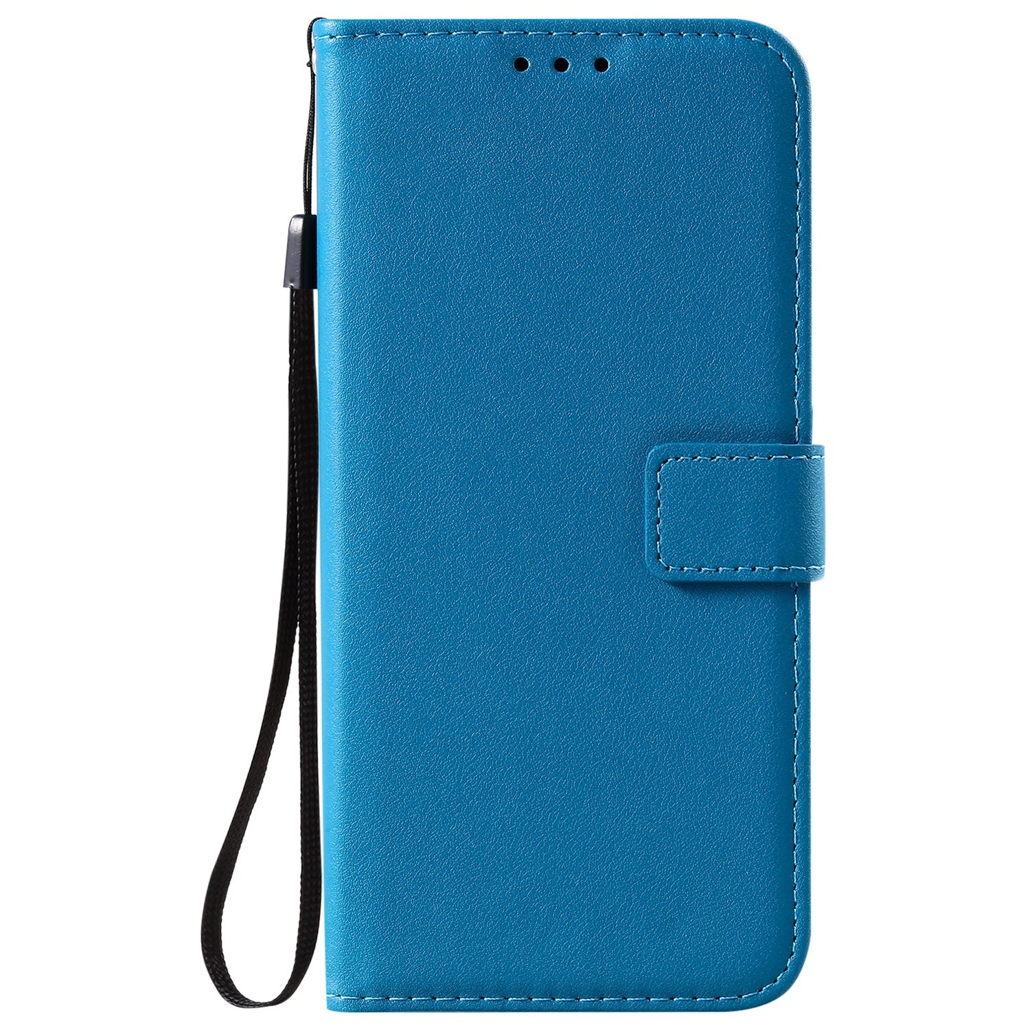 Solid Color Business Leather Flip Card Holder Phone Case