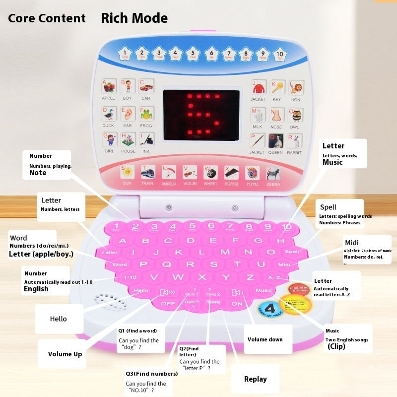 Mini Simulation Laptop Early Learning Machine Children's Toys
