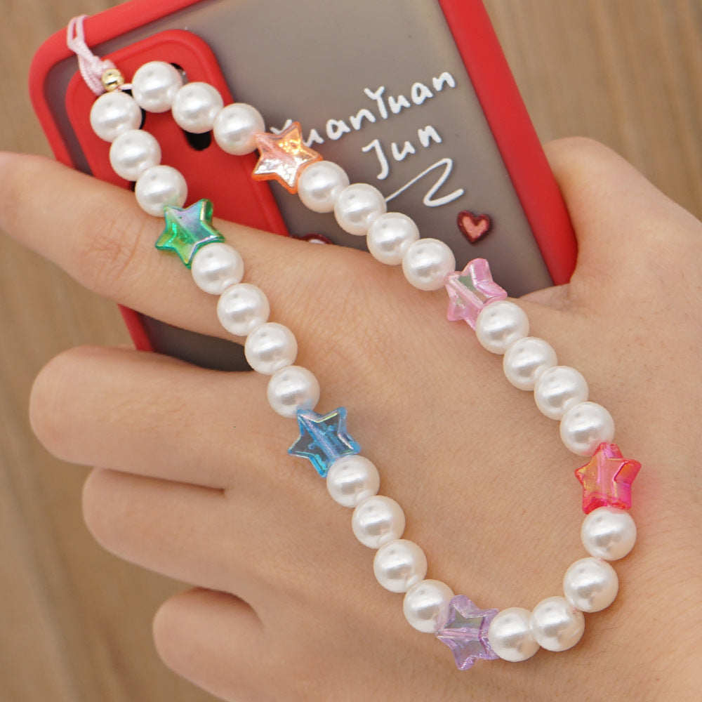 Go2Boho Phone Chains Pearl For Bead Telephone Strap Chain Mobile Phone Charm Lanyard Smiley Star Fruit Jewelry Jewellery