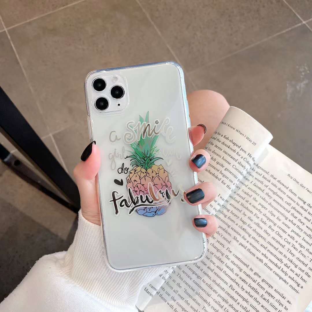 Compatible with Apple , Transparent Electroplated Silicone Cell Phone Case