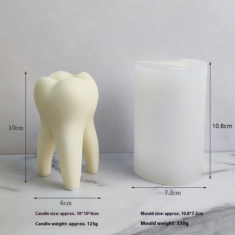 Large Teeth Candle Mould Funny Handmade DIY Abrasive Tools