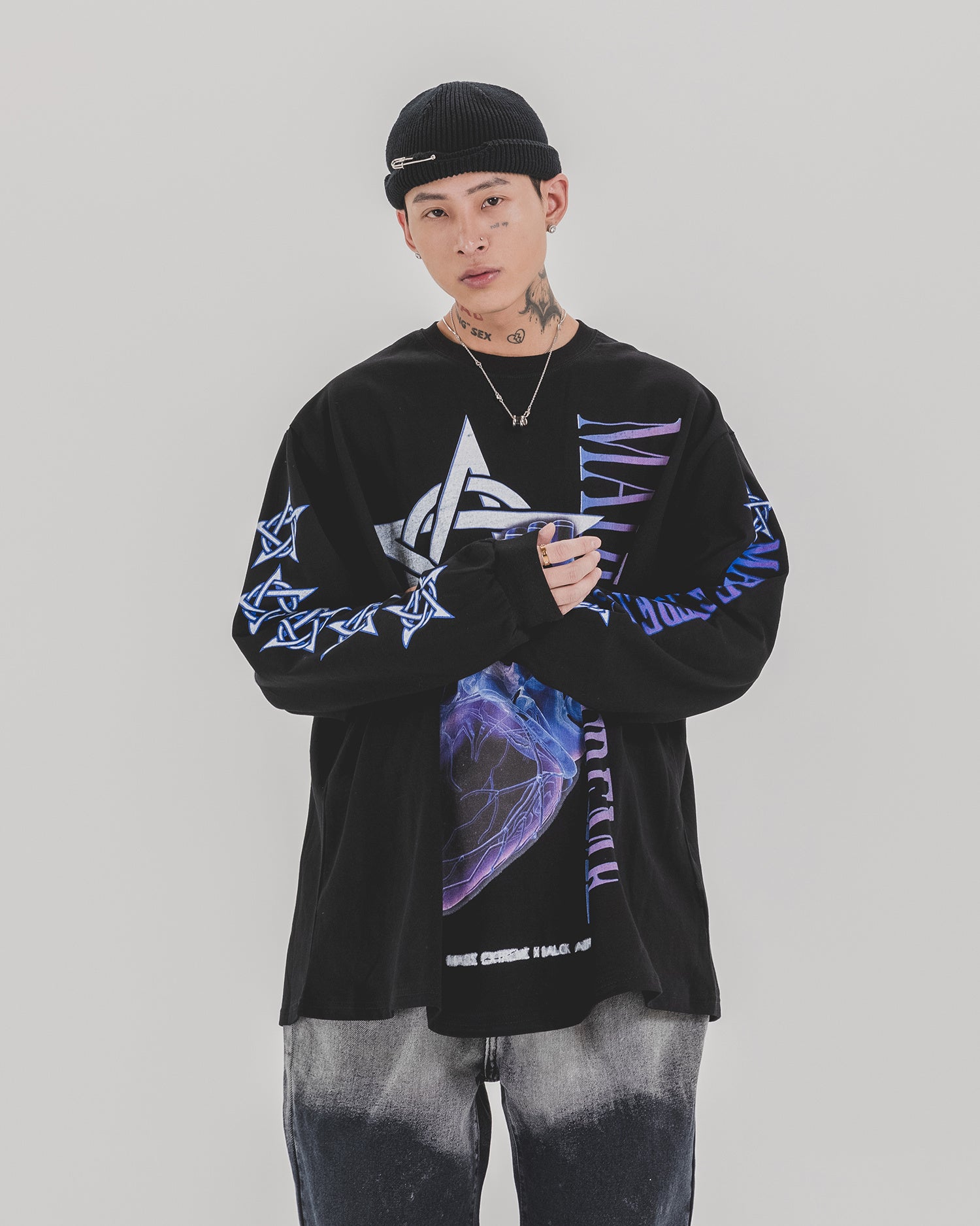 Long-sleeved T-shirt men and women bottoming shirt