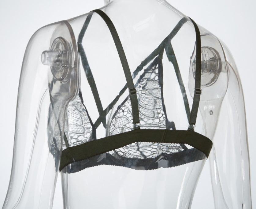 Erotic temptation hollow petal lace women's underwear women's bra