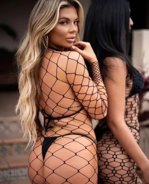 Hollow-out Fishnet Clothes Sheath Long Sleeve Short Dress Jumpsuit