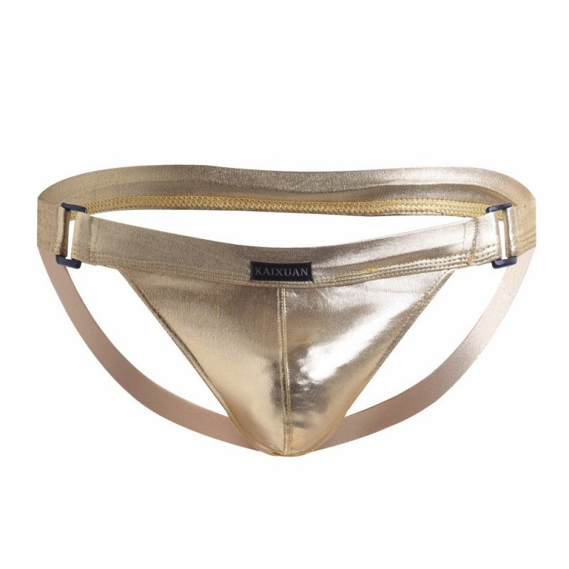 Men's Faux Leather Thong