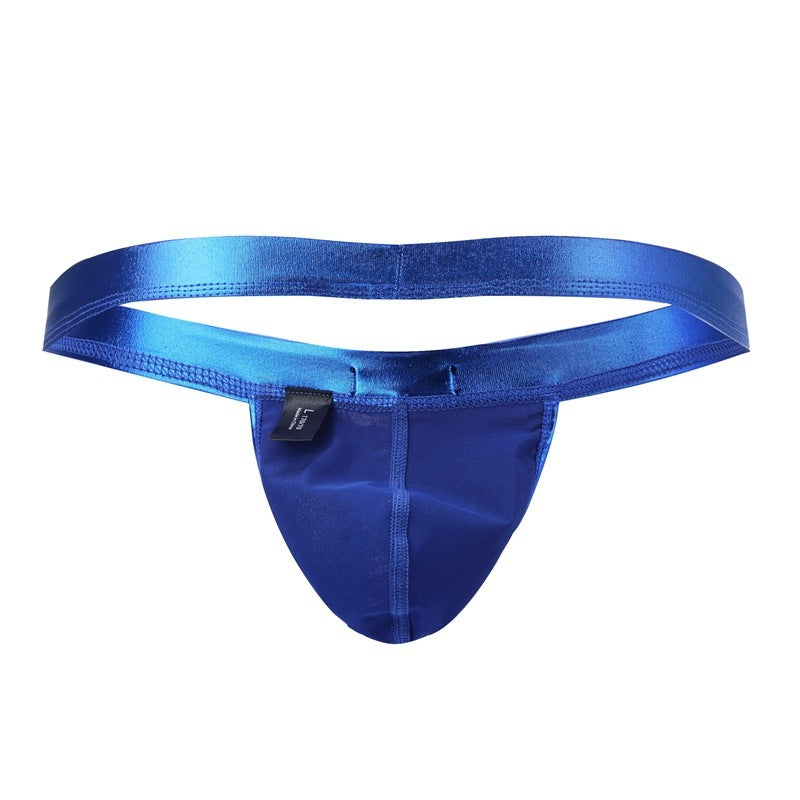 Faux leather breathable men's shorts